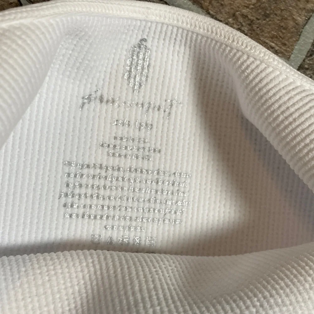 NWOT Free People Movement Happiness Runs Square Neck Crop XS/S White - Picture 8 of 11